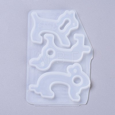Dog & Rabbit Shape No Touch Door Opener Food Grade Silicone Molds DIY-K025-15-1