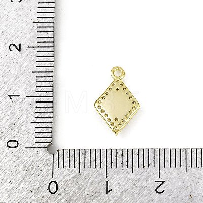 Brass Micro Pave Clear Cubic Zirconia Pendants KK-L238-21G-1