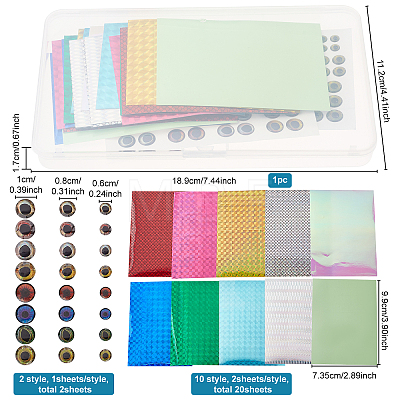 Fingerinspire 20 Sheets 12 Styles PVC Plastic Fishing Lures Sticker DIY-FG0003-01-1