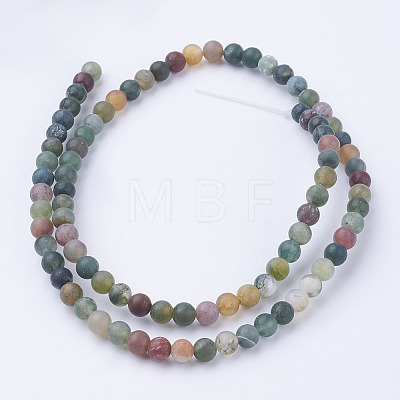 Natural Indian Agate Bead Strands G-G735-01F-4mm-1