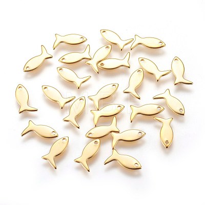 201 Stainless Steel Charms STAS-E447-09G-1