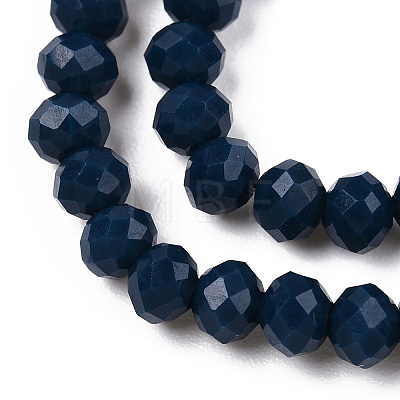 Opaque Solid Color Glass Beads Strands EGLA-A034-P1mm-D16-1