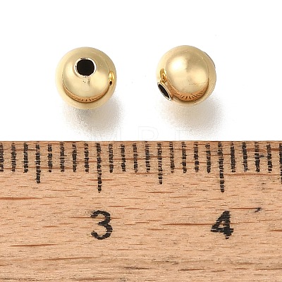 Rack Plating Brass Beads KK-K373-08B-G-1