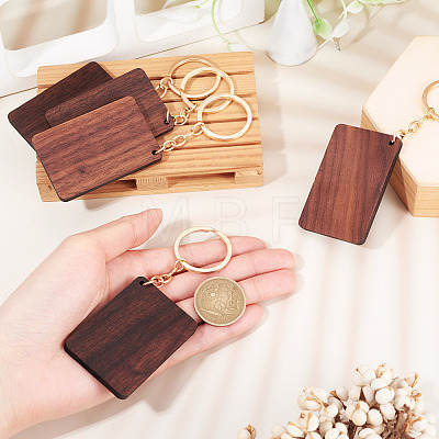 Walnut Wood Pendant Keychains KEYC-TAC0034-06A-1