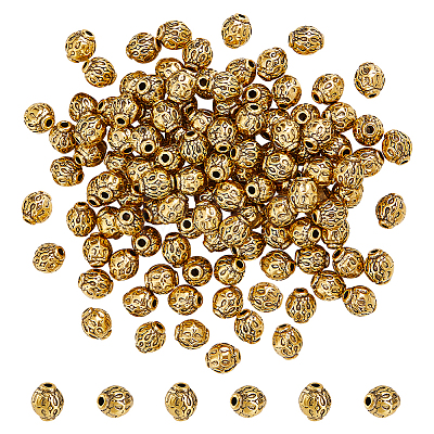 200Pcs Tibetan Style Alloy Beads TIBEB-PH0005-20AG-1