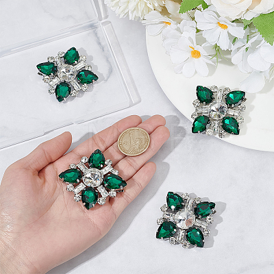 2Pairs Detachable Rhinestone Shoe Decorations DIY-AR0004-51A-1