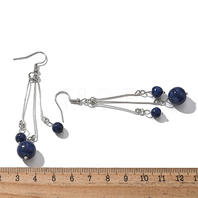 Natural Gemstone Dangle Earrings Sets EJEW-JE02813-1