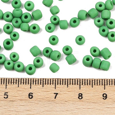 Frosted Opaque 6/0 Glass Seed Beads SEED-R029-4mm-A10-1
