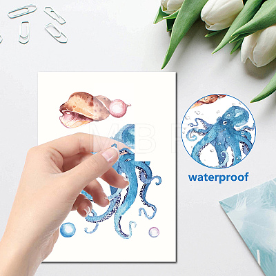 8 Sheets 8 Styles PVC Waterproof Wall Stickers DIY-WH0345-051-1