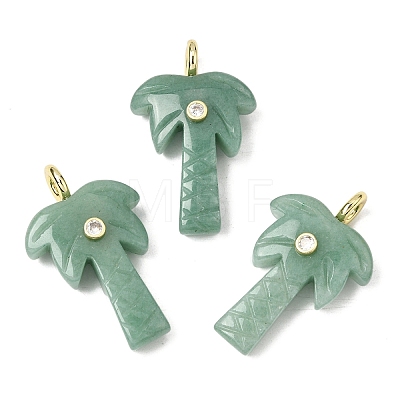 Natural Green Aventurine Carved Pendants G-C282-04E-1