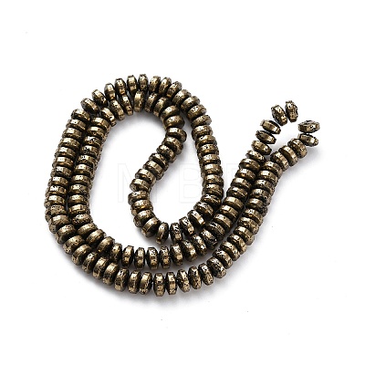 Electroplated Natural Lava Rock Beads Strands G-A256-E01-01A-1