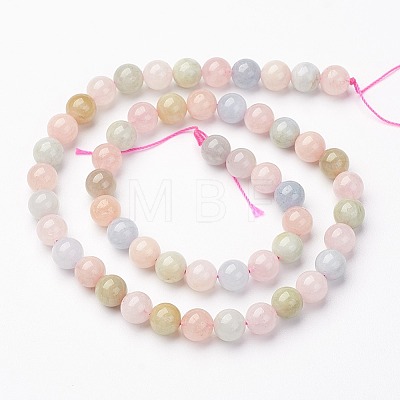 Natural Morganite Bead Strands X-G-P213-18-6mm-1