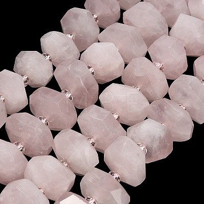 Natural Rose Quartz Beads Strands GG-CBAC18C-A02-02-1