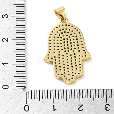 Rack Plating Brass Micro Pave Clear Cubic Zirconia Pendants KK-C047-08G-1