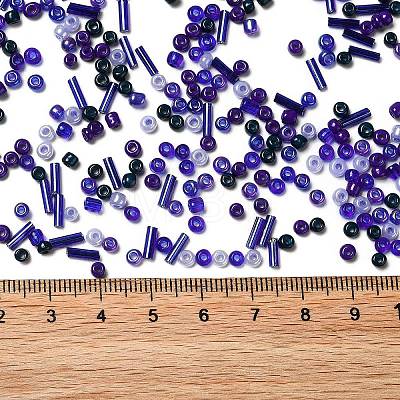 Opaque & Transparent Inside Colours Glass Seed Beads SEED-F004-02G-1