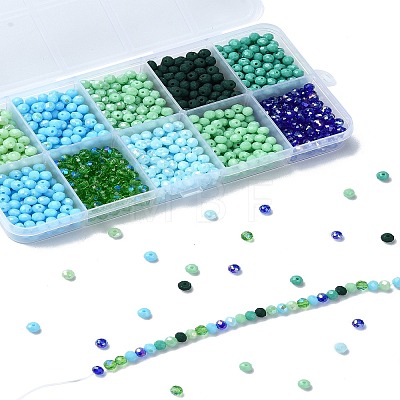 1300Pcs 10 Colors Electroplate Glass Beads EGLA-YW0003-20-1