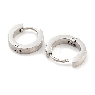 Tarnish Resistant Frosted 304 Stainless Steel Huggie Hoop Earrings for Women EJEW-C096-31A-P-1