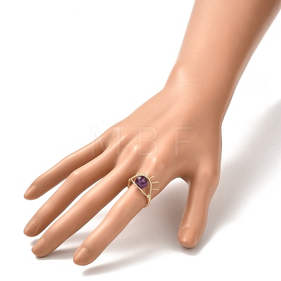 Gemstone Rings Set for Women RJEW-TA00007-1
