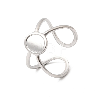 304 Stainless Steel Ring Components RJEW-P188-01A-P-1