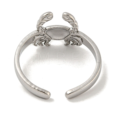 304 Stainless Steel Open Cuff Ring RJEW-C067-09P-1