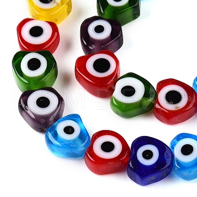 Handmade Evil Eye Lampwork Beads Strands LAMP-N024-27E-M-1