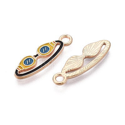 Alloy & Enamel Pendants ENAM-T021-49G-1