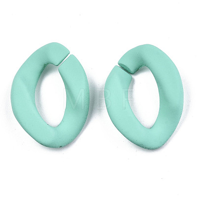Opaque Spray Painted Acrylic Linking Rings OACR-S036-001A-I16-1