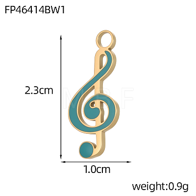 304 Stainless Steel Enamel Pendants STAS-OY013-62G-1