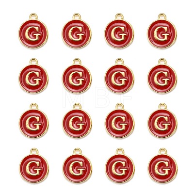 Golden Plated Alloy Enamel Charms ENAM-S118-03G-1