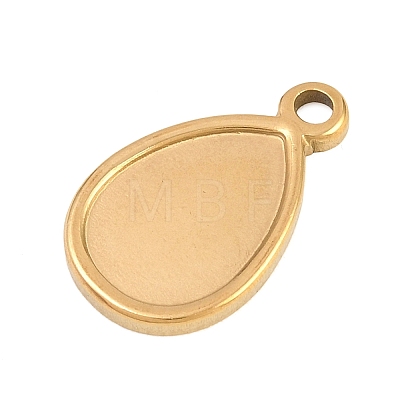 304 Stainless Steel Pendant Cabochon Settings STAS-D264-08B-G-1