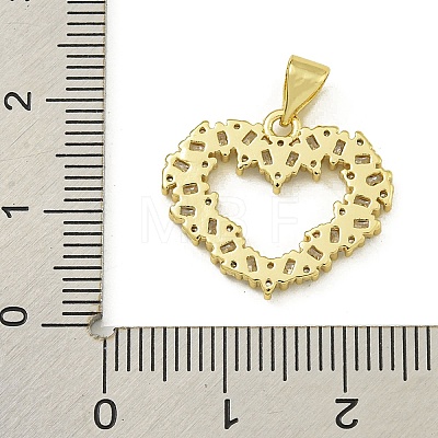 Rack Plating Brass Pave Cubic Zirconia Pendants KK-U029-09G-01-1