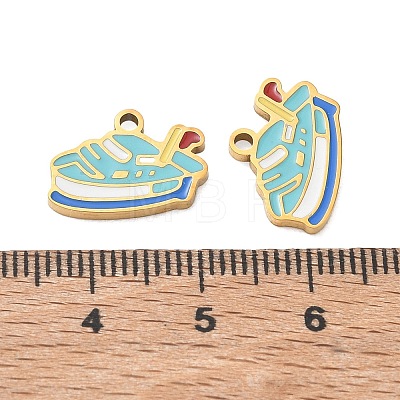 304 Stainless Steel Enamel Pendants SA-CBA7876-23G-1