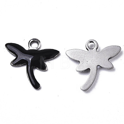 201 Stainless Steel Enamel Charms STAS-N088-19A-1