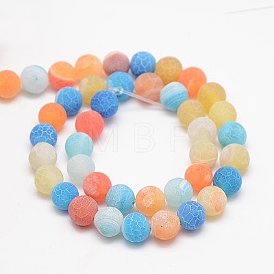 Natural Weathered Agate Beads Strands G-G589-10mm-11-1