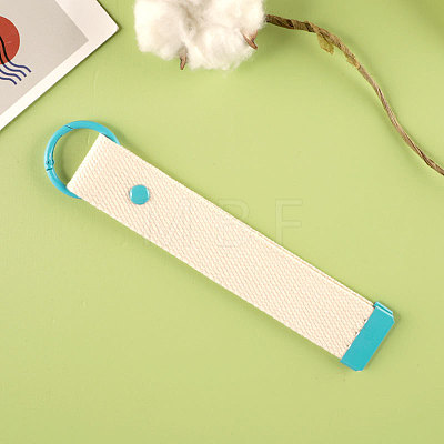 Alloy Polyester Keychains KEYC-WH20005-33I-1