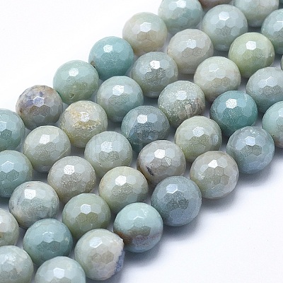 Natural Amazonite Beads Strands G-O164-02-6mm-1