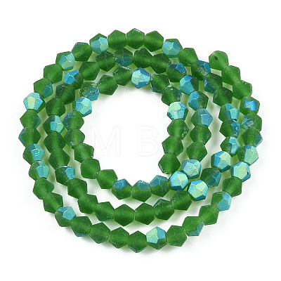 Imitate Austrian Crystal Bicone Frosted Glass Beads Strands LS-EGLA-A039-T3mm-MB25-1
