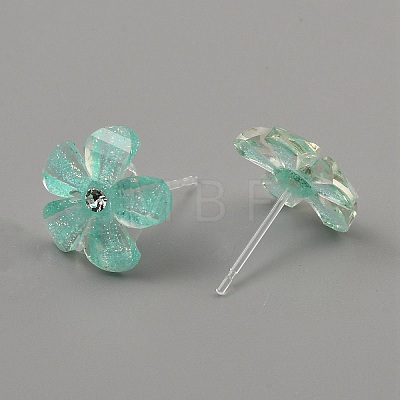Resin Stud Earrings EJEW-WH0016-38C-02-1