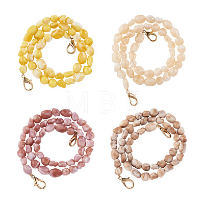 Givenny-EU 4Pcs 4 Colors Acrylic Beads Bag Strap FIND-GN0001-06-1