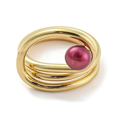 Brass Wire Wrap Finger Ring RJEW-Q804-03G-1
