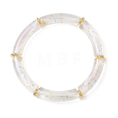 UV Plating Acrylic Bracelets for Women BJEW-JB12949-1