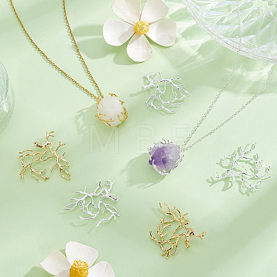 10Pcs 2 Styles Brass Pendants KK-BBC0025-96-1