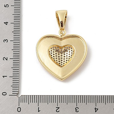 Brass Micro Pave Cubic Zirconia Pendants KK-U047-12G-1