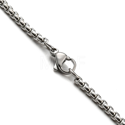 304 Stainless Steel Enamel Hamsa Hand Pendant Necklaces NJEW-G115-07P-01-1