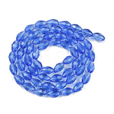 Transparent Glass Beads Strands EGLA-N013-T8mm-D10-1