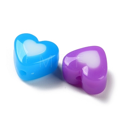 Two Tone Opaque Acrylic Beads X-SACR-I005-05A-1