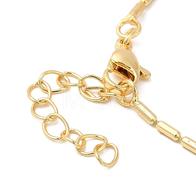 Rack Plating Brass Column Ball Chain Necklace for Women NJEW-F311-03G-1