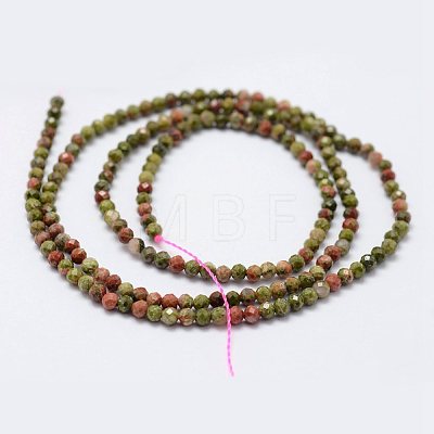 Natural Unakite Beads Strands G-K185-05-1