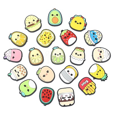 40Pcs 20 Styles Cute PVC Plastic Cabochons KY-CJ0001-66-1