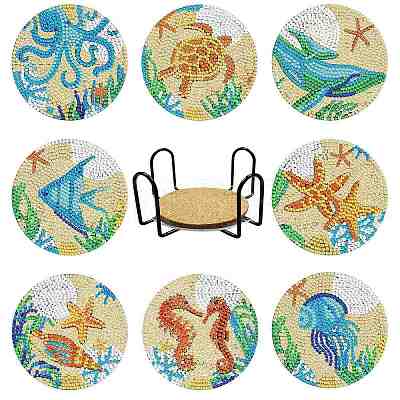 DIY Coaster Diamond Painting Kits ANIM-PW0001-178A-1